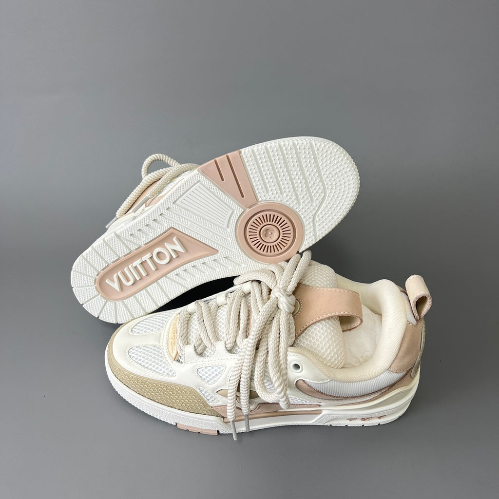 Louis Vuitton Men's Skate Sneakers, White & Grey