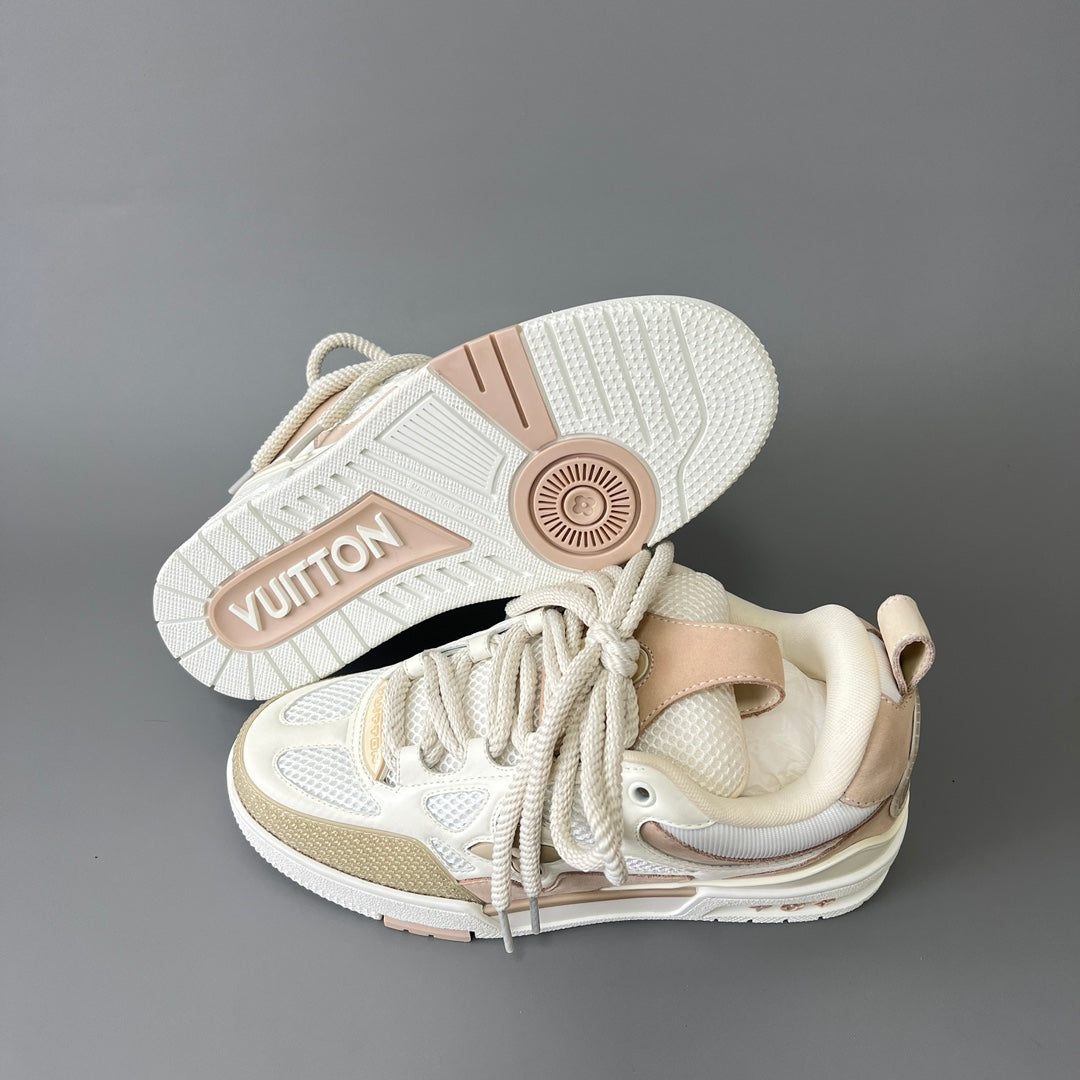 Louis Vuitton Men's Skate Sneakers, White & Grey
