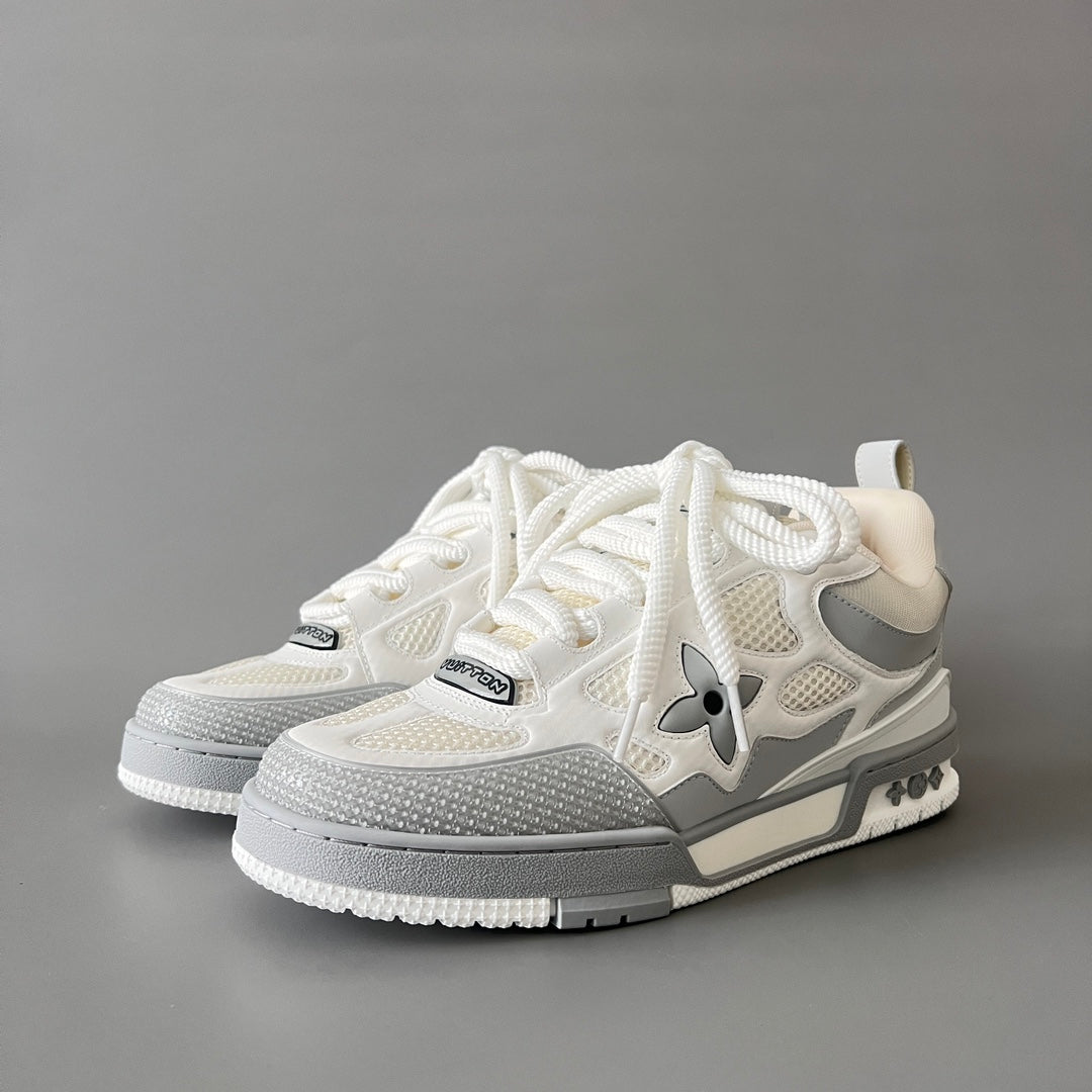 Louis Vuitton Men's Skate Sneakers, White & Grey
