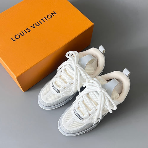 Louis Vuitton Men's Skate Sneakers, White & Grey