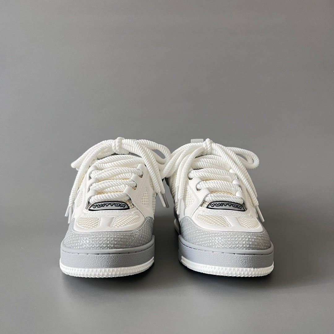 Louis Vuitton Men's Skate Sneakers, White & Grey