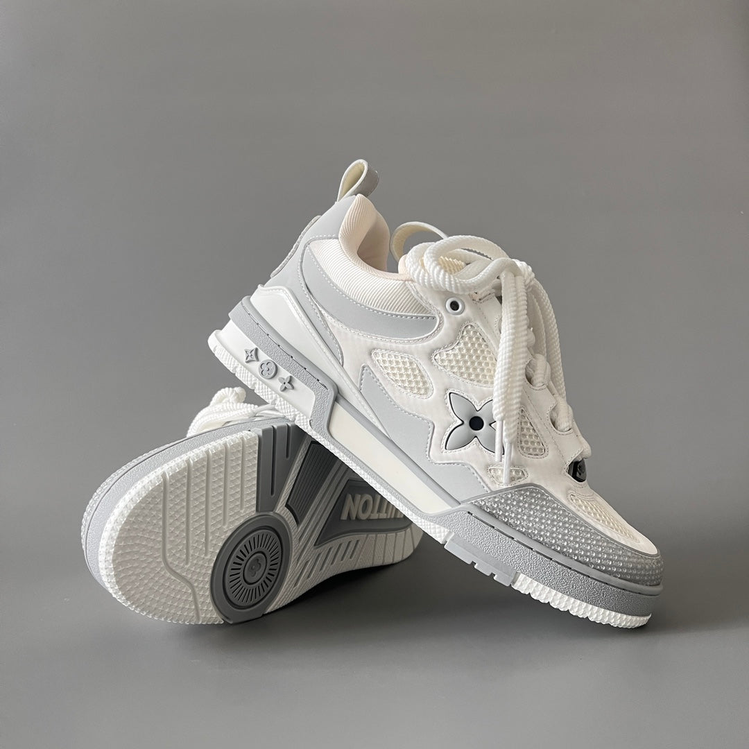 Louis Vuitton Men's Skate Sneakers, White & Grey