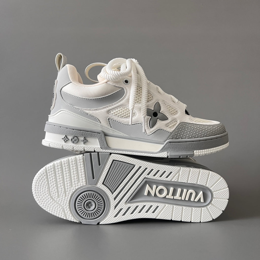 Louis Vuitton Men's Skate Sneakers, White & Grey