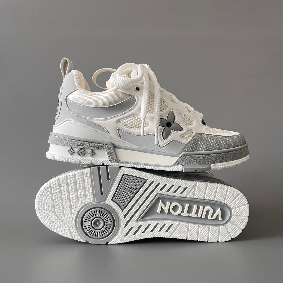Louis Vuitton Men's Skate Sneakers, White & Grey