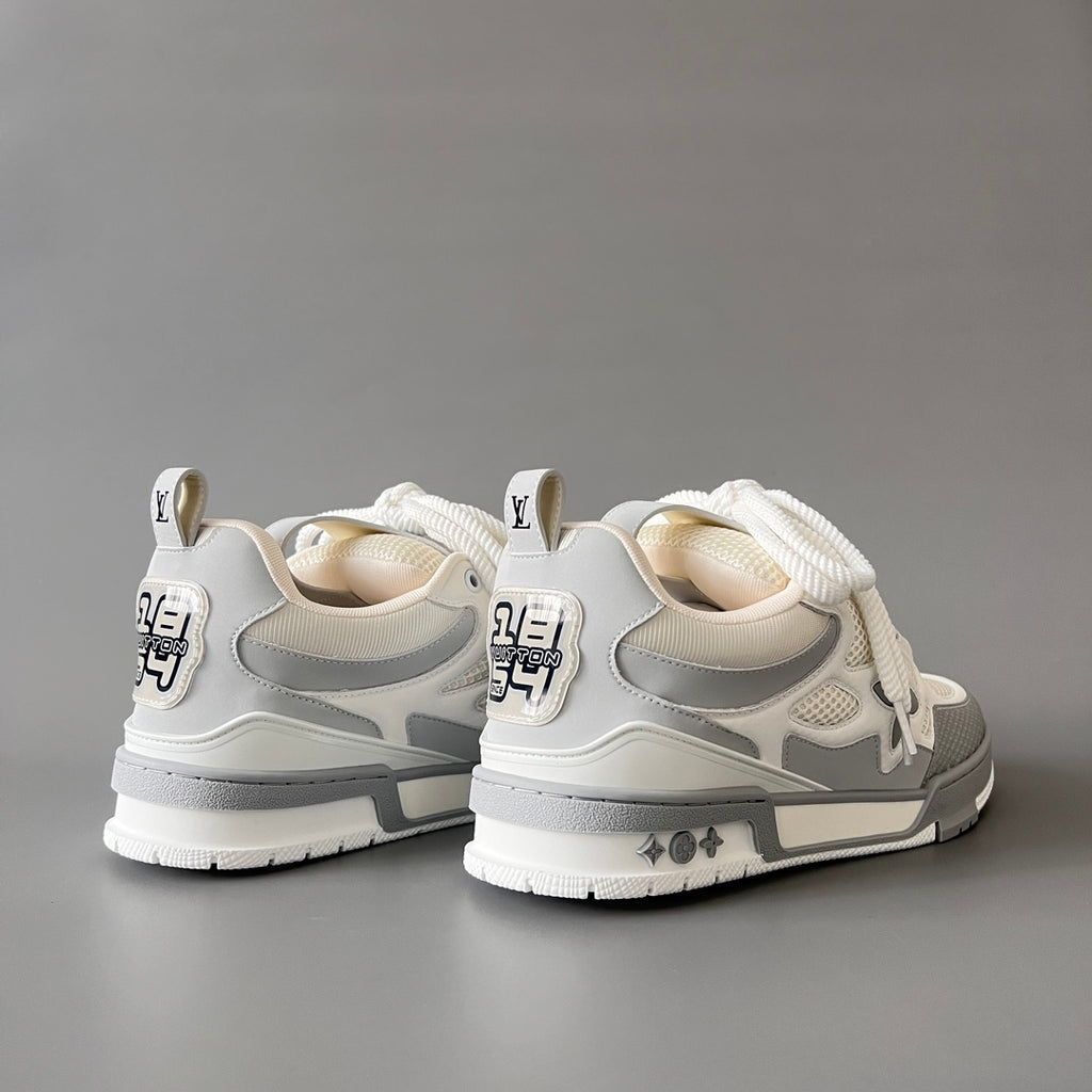 Louis Vuitton Men's Skate Sneakers, White & Grey